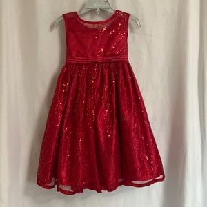 Sequin and embroidered dress
